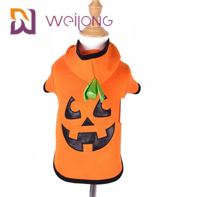 Autumn Embroidery Face Halloween Pumpkin-Hundhoodie Cat Dog Clothes
