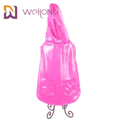 Kundengebundener Hunderegenmantel Rosa PUs lederner leichter wasserdichter Hundedes mantel-XL