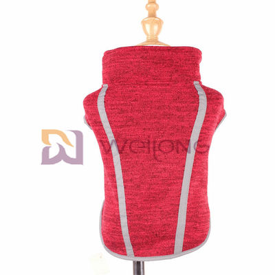 Roter Heather Sweatshirt Fleece Autumn Velcro-Haustier-Mantel für Hund