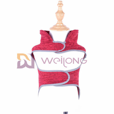 Roter Heather Sweatshirt Fleece Autumn Velcro-Haustier-Mantel für Hund