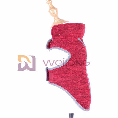 Roter Heather Sweatshirt Fleece Autumn Velcro-Haustier-Mantel für Hund