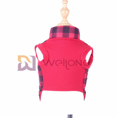 Weihnachtsplaid-Hundejacke 2*2 RIPPE gute Elastizität, die Reißverschluss zugemachte Hundemäntel öffnet
