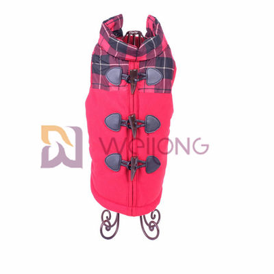 Ochsen-Horn-lederner Schleifen-Hund hinunter Jacke Flausch/Faux, die warme Hundemäntel öffnen
