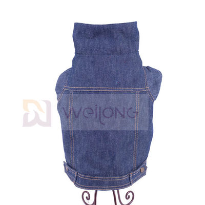100% Polyberber-Haustier-Denim-Jacken-Winter-Hund blauer Jean Jacket