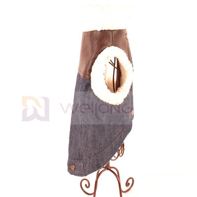 100% zeichnete weiche Hundedenim Sherpa-Polyjacke Sherpa Hundejacke