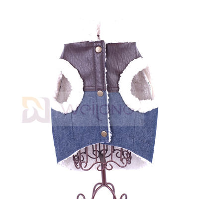 100% zeichnete weiche Hundedenim Sherpa-Polyjacke Sherpa Hundejacke