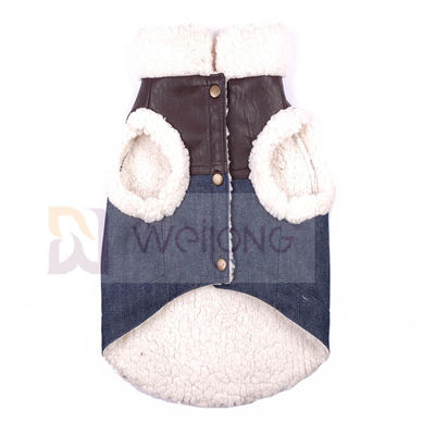 100% zeichnete weiche Hundedenim Sherpa-Polyjacke Sherpa Hundejacke