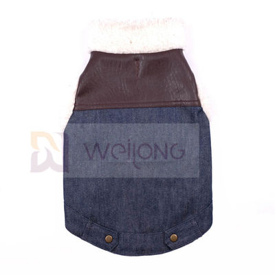 100% zeichnete weiche Hundedenim Sherpa-Polyjacke Sherpa Hundejacke