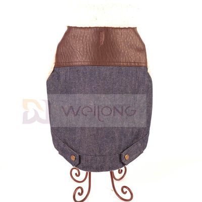 100% zeichnete weiche Hundedenim Sherpa-Polyjacke Sherpa Hundejacke