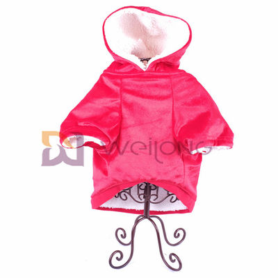 Weicher und warmer BSCI-Weihnachtshundejacke Mantel Autumn Shiny Velour Pet Hoodies
