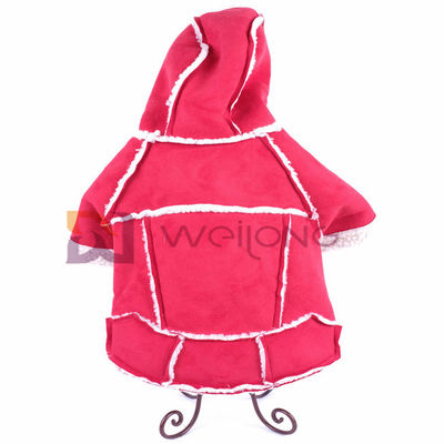 Warm ahmen Sie ledernen Haustier-Kleidungs-Autumn Raw Edge Cute Pet-Hoodie nach