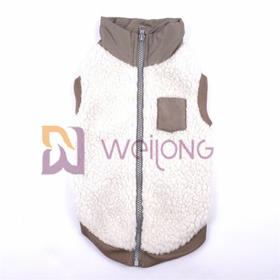 Gute Elastizitäts-silberne Reißverschluss Berber-Vlies-Haustier-Jacke 2*2 RIB Low Body Dog Jackets für Winter