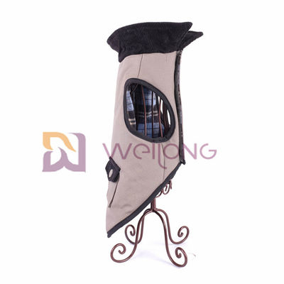 Hochwertiges Baumwollsegeltuch-Hundejacken-Plaid-wahre silberne Knopf-Tasche 100% XS S M L XL