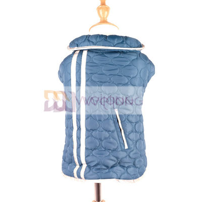 Windundurchlässiger umschaltbarer Plaid-Hund beschichtet reflektierende Streifen-Polyrohseide-wasserdichte Hundejacke
