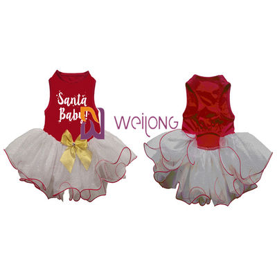 Funkeln-Tulle-Rock-Haustier-Kleiderkundenspezifische Gummidruck-Hundeprinzessin Dress