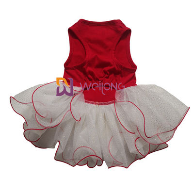 Funkeln-Tulle-Rock-Haustier-Kleiderkundenspezifische Gummidruck-Hundeprinzessin Dress