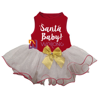 Funkeln-Tulle-Rock-Haustier-Kleiderkundenspezifische Gummidruck-Hundeprinzessin Dress