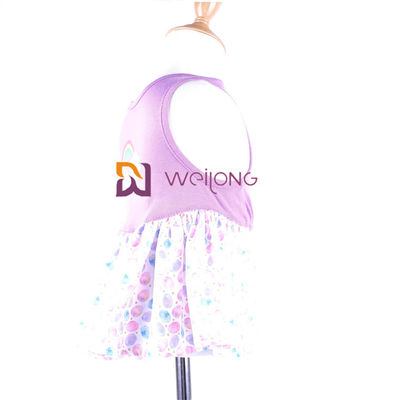 Kundengebundener CVC Jersey Regenbogen-Haustier-Kleider-Digital-Druck-Rohseidehundeballettröckchenrock