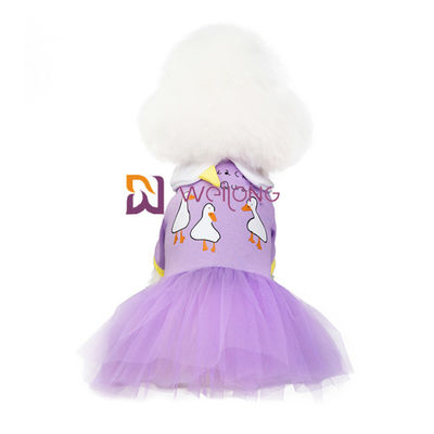 Süße Süßigkeit farbige Hundepartykleid-Haustier-Kleidung CVC Jersey 180G mit Sparkly Tulle-Rock