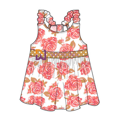 Digital-Druck Hawaii Rose Customized Strap Dog Dress für Haustier