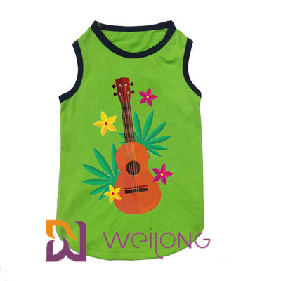 Baumwolldruck-Kokosnuss-Baum-Elastizitäts-Sommer-Haustier-T-Shirt Hawaii-Musik 100% gespielt