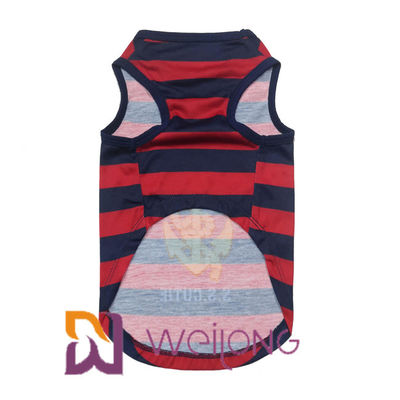 Polyester kundengebundenes Gummidruck-Streifen-Haustier-T-Shirt Hundegeburtstags-Hemd