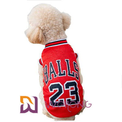 Kundengerechte Druck-Zahl-Mesh Pet-T-Shirt Nba-Haustier-Kleidertrikots