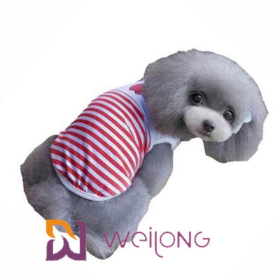 Kundengebundenes Digital-Druck-Seemann-Anchor Stripe Pet-T-Shirt für Welpen-Baumwolle 100%