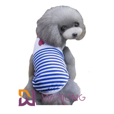 Kundengebundenes Digital-Druck-Seemann-Anchor Stripe Pet-T-Shirt für Welpen-Baumwolle 100%