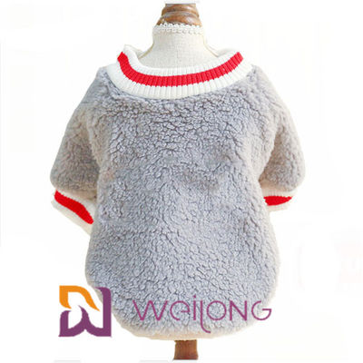 Rib Knit Short Sleeve Pet-T-Shirt halten warmes weiches Sherpa-T-Shirt für Hund