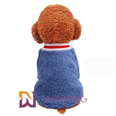 Rib Knit Short Sleeve Pet-T-Shirt halten warmes weiches Sherpa-T-Shirt für Hund