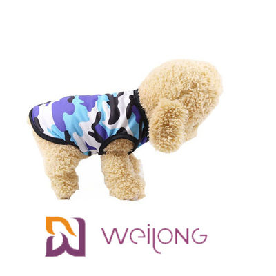 Tarnungs-Hundehemd-Haustier-Kleidungs-ärmelloses einfaches T-Shirt bunte Breathable Masche