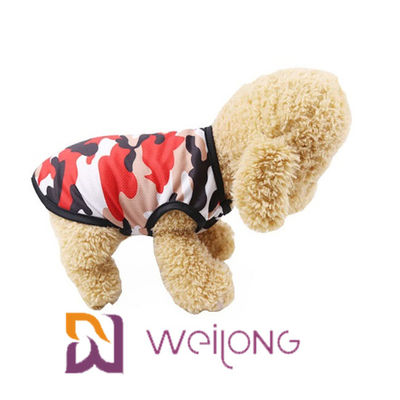 Tarnungs-Hundehemd-Haustier-Kleidungs-ärmelloses einfaches T-Shirt bunte Breathable Masche