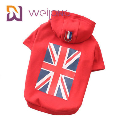 Die Flaggen-Haustier Hoodie-kurze Art nette Kapuzenpullis Verbands-Jack Rubber Prints BRITISCHER BSCI Hunde