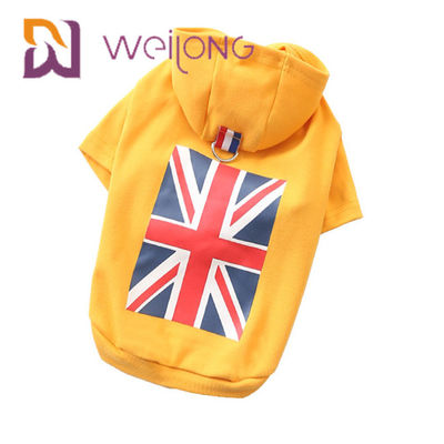 Die Flaggen-Haustier Hoodie-kurze Art nette Kapuzenpullis Verbands-Jack Rubber Prints BRITISCHER BSCI Hunde