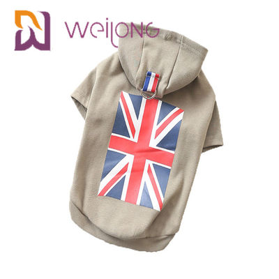 Die Flaggen-Haustier Hoodie-kurze Art nette Kapuzenpullis Verbands-Jack Rubber Prints BRITISCHER BSCI Hunde