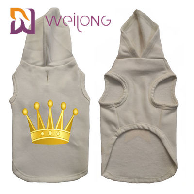 Kundengerechter Baumwollhundhoodie der Muster-CVC mit Gummidruck