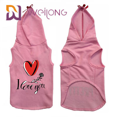 CVC halten Baumwollsweatshirt-Vlies warme rosa Haustier Hoodie-Hunde/Katzen