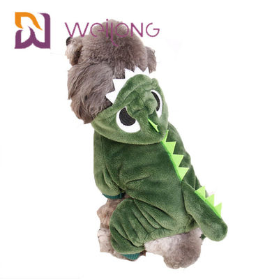 Coral Velvet Crocodile Small Dog-Pyjamas Cat Warm Dog Clothes Hoodie