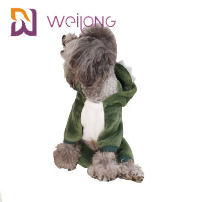 Coral Velvet Crocodile Small Dog-Pyjamas Cat Warm Dog Clothes Hoodie