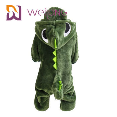 Coral Velvet Crocodile Small Dog-Pyjamas Cat Warm Dog Clothes Hoodie