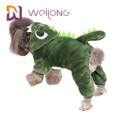 Coral Velvet Crocodile Small Dog-Pyjamas Cat Warm Dog Clothes Hoodie