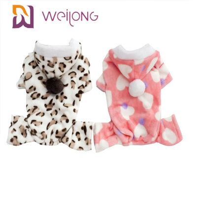 Kundengerechter 100% Polydruck-Haustier-Pyjama für Herbst-/Winter-Hundeflanell-Pyjamas