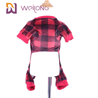 Polydruck-Flanell-Haustier-Pyjama-Wärme-kundengerechte Plaid-Hundepyjamas