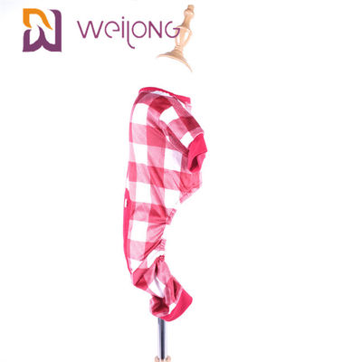 Große Hundepyjamas der weiches Polygewebe-rote Plaid-Hundepyjama-/BSCI