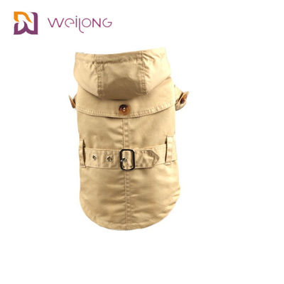 Baumwolltwill-Hunderegenmantel Frühlings-Cat Wind Pet Coat Snapss öffnender