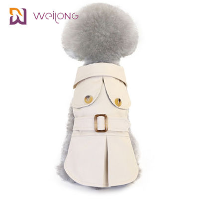 Knopf-öffnende Staub-Cat Winter Wear Plaid Cotton-Segeltuch-Haustier-Windjacke für Hunde