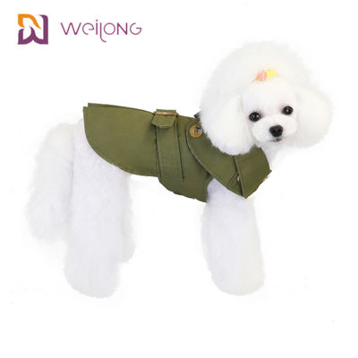 Knopf-öffnende Staub-Cat Winter Wear Plaid Cotton-Segeltuch-Haustier-Windjacke für Hunde