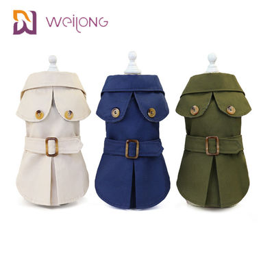 Knopf-öffnende Staub-Cat Winter Wear Plaid Cotton-Segeltuch-Haustier-Windjacke für Hunde