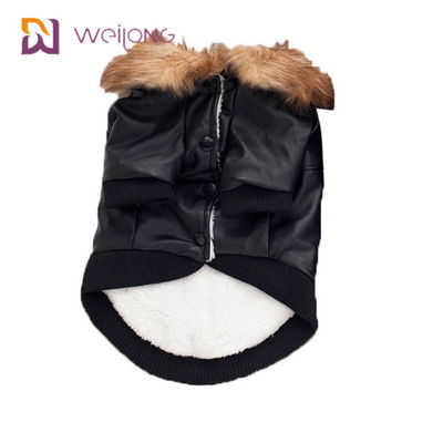 Kundengebundene Faux-Pelz Leatheret-Haustier-Mantel-Hundewinter-Kleidung
